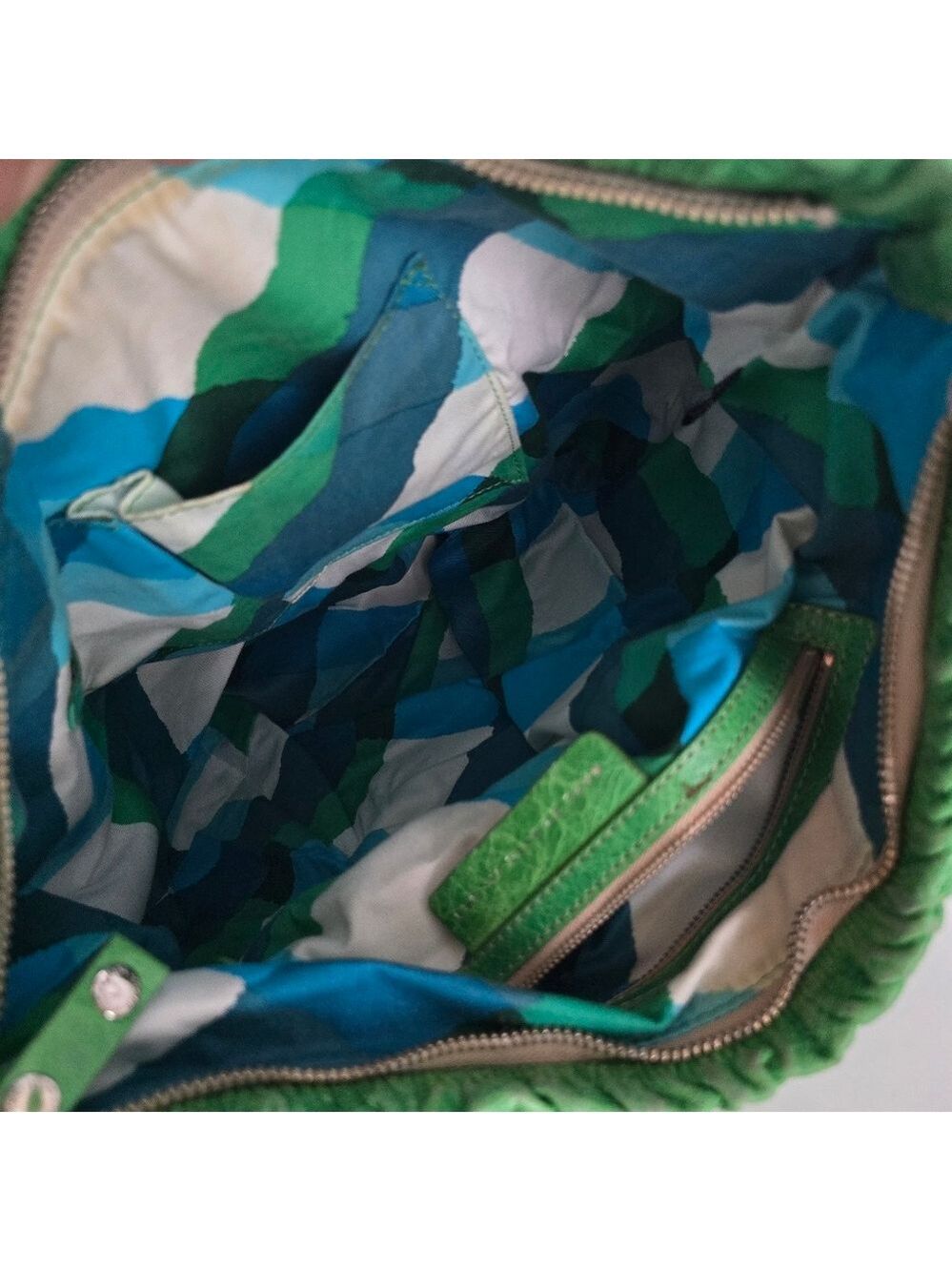 Marc by Marc Jacobs XL Green Leather Hobo Shoulder Bag - Picture 7 of 12